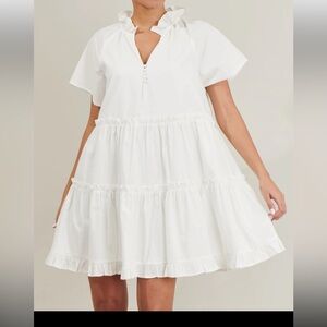 Sugarlips Pallas Poplin Tiered Mini Dress XL